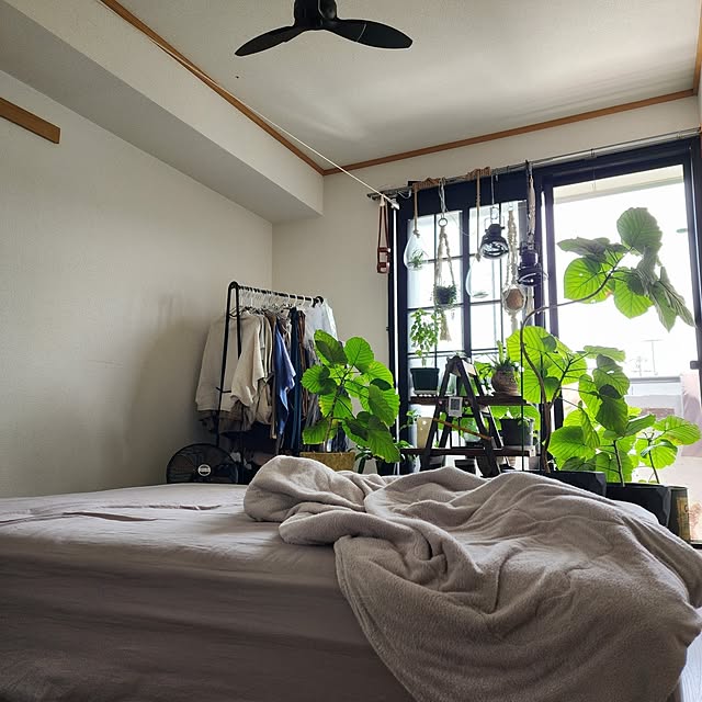 Bedroom,海外風インテリア,ZINUSマットレス,ZINUS,DIY,インテリア,ナチュラル,グレーインテリア,賃貸インテリア,RCの出会いに感謝♡,賃貸でも諦めない！,ご縁に感謝♡,日々の暮らし,賃貸,二重窓DIY,こどものいる暮らし,観葉植物のある暮らし,北欧風,和室から洋室DIY,寝室,フロアタイルDIY,木目調,シーリングファン,韓国風 CYNOSの部屋