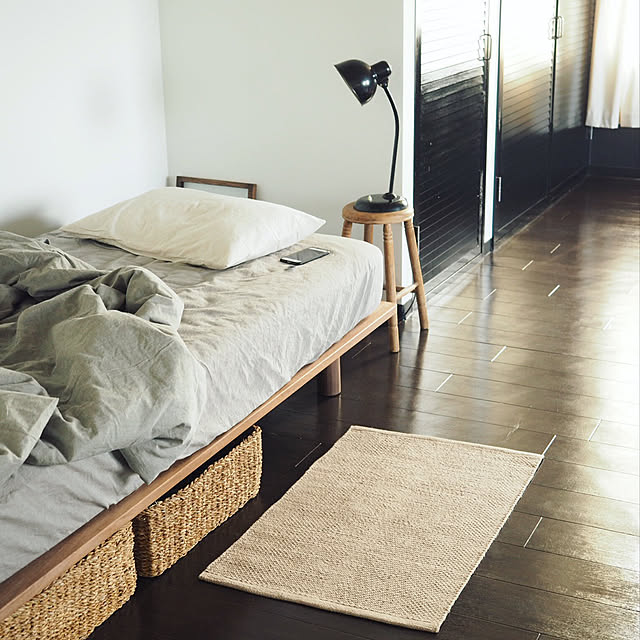 MUJI 木製ベッドフレーム スモール 2点あり ① インテリアに