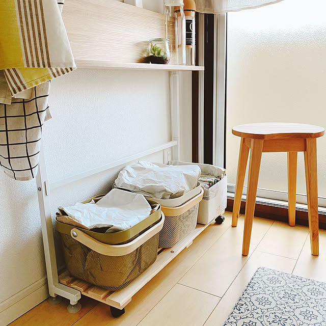 スツール,根菜入れ,カゴ,リーサトルプ,IKEA,お気に入りのかご・バスケット,のんびり暮らす,コメントお気遣いなく♡,いつもありがとうございます✺⋆*,Kitchen LOKKIの部屋