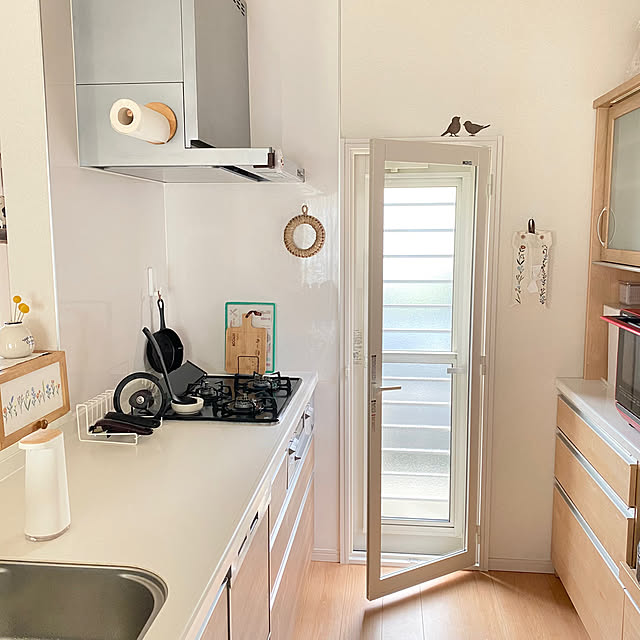 Kitchen,インプラス,LIXIL,先進的窓リノベ,勝手口,内窓,タイムライン後ほど回らせてもらいます♪,省エネ,DIY,salut!,建売住宅,こどもと暮らす,こどものいる暮らし,鍋敷き,ミルクポット,クラスペディア,断熱 namiの部屋