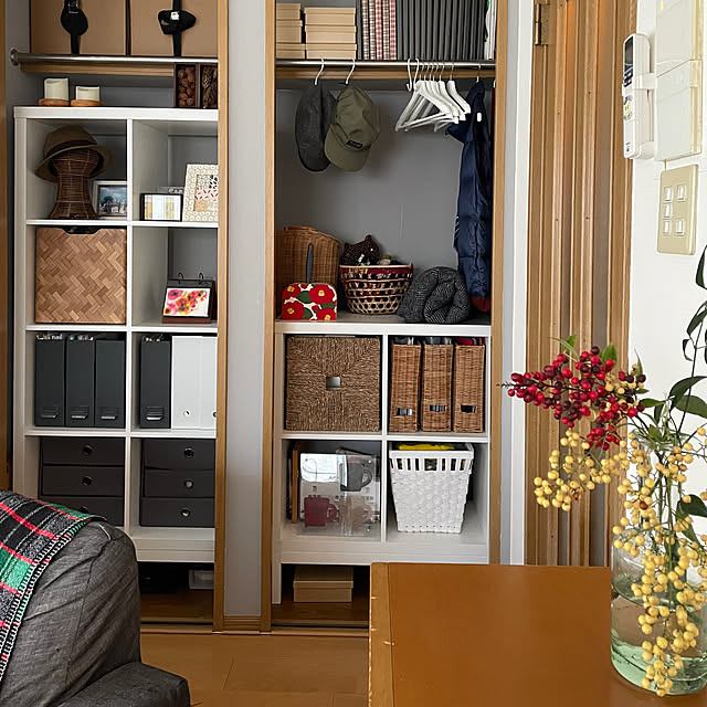 My Shelf,トイレットペーパー収納,コロコロ収納,クイックルワイパー収納,オープンクローゼットDIY,夫のDIY,掃除道具の収納,イベント参加,夫に感謝,複数枚投稿,IKEAの棚 nobikoの部屋