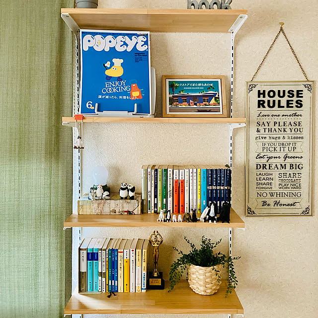 和室,建売住宅,ロイヤルチャンネルサポート,ガチャ柱,木のある暮らし,DIY棚,本棚,My Shelf,座る大猫,座る猫,カプセルトイ,フライングタイガー RNAの部屋
