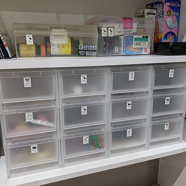 小さい平屋,こどもと暮らす,ラベリング,コーナンeショップ,パナソニック,ラクシーナ,ダイニング側収納,マステで汚れ防止,My Shelf a______の部屋