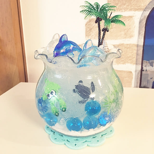 My Shelf,ハッカ油,アロマオイル,アロマ,香り,暑さ対策,手作り,セルフメイド,癒し,セリア,100均,貝殻インテリア,貝殻,子供インテリア,イルカ,子供と手作り,スプラトゥーン,消臭芳香剤,ハンドメイド,リメイク,保冷剤,ビー玉,フィギュア yu_takatsu_mの部屋