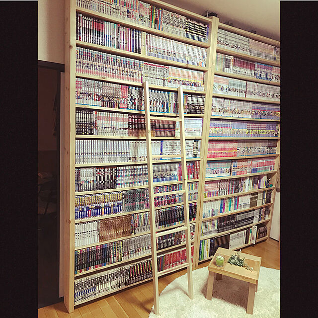 My Shelf,本棚,DIY,ナチュラル,セリア,ハンドメイド,レトロ,10分でできる,はしごDIY ,ミニテーブル Tsuyoshiの部屋