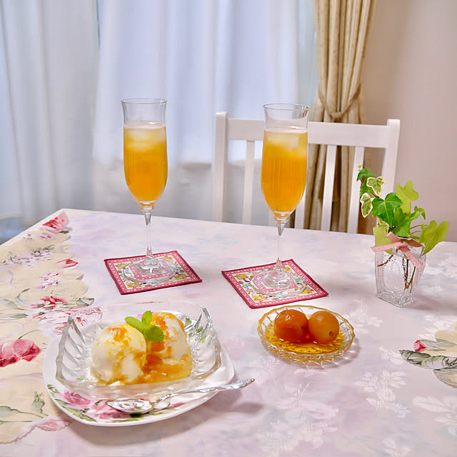 カフェ風インテリア,暑さ対策,夏,お気に入り♡,ねこのいる暮らし,みて頂き有難うございます(^^),癒し,ティータイムを楽しむ♫,おうちカフェ,My Desk,梅ダージリン☆,梅仕事,ミントン,紅茶好きにオススメ♡ pinaminの部屋