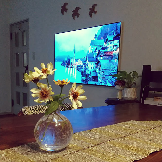 My Desk,パナソニック,壁掛けテレビ,ウェルビーイング,くらしスタイルシリーズ,ウォールフィットテレビ,かんたん壁掛け,いいね♪いつもありがとうございます❤️,モニター当選,ジニア,自然光,LDK16畳,Panasonic,4K有機EL TV,モニター当選ありがとうございます,フォローありがとうございます♡,ダイニングテーブル＆チェア,感謝です♡,冷酒びん,花瓶代わりに,テーブルランナー,ハンドメイド,絵画のようなテレビ,2022.12.1 Renの部屋