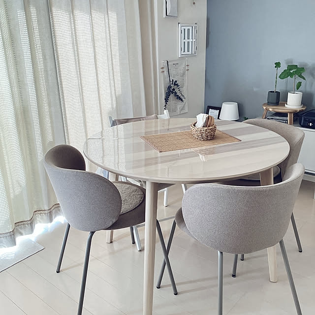 My Desk,ダイニングテーブル,IKEA,インテリア,アクセントクロス,すっきり暮らす,暮らしを楽しむ♪,シンプルが好き,心地よく暮らす工夫,ダイニングテーブル＆チェア,ナチュラル素材 nekomiの部屋