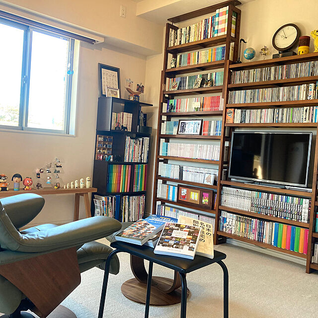 My Shelf,本棚,壁面収納,趣味部屋,読書スペース,かりもくソファ marukoの部屋