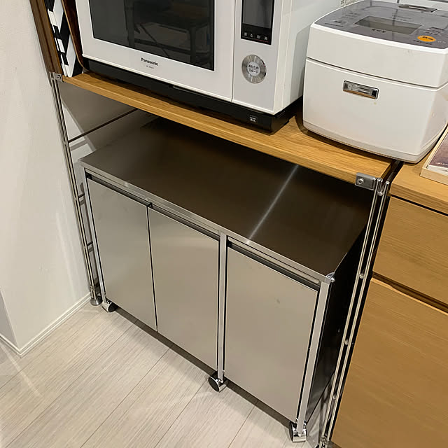 Kitchen,ユニットシェルフ,ステンレス,ごみ箱,インテリア,雑貨,お気に入り,小さいお家,建売住宅,無印良品,無印,暮らしを楽しむ totaryuの部屋