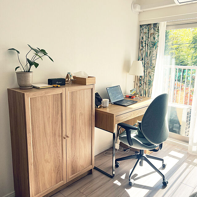 書斎,観葉植物,カフェ風,IKEA hugogoの部屋