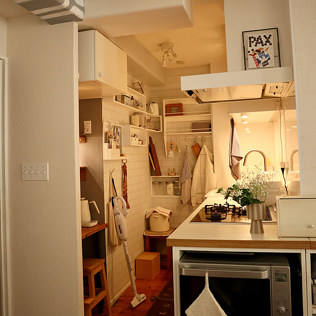 Kitchen,壁面収納,収納DIY,収納棚,収納,収納アイデア,白いキッチン,新生活,中古マンション,マンション暮らし,北欧xDIY Hisayoの部屋