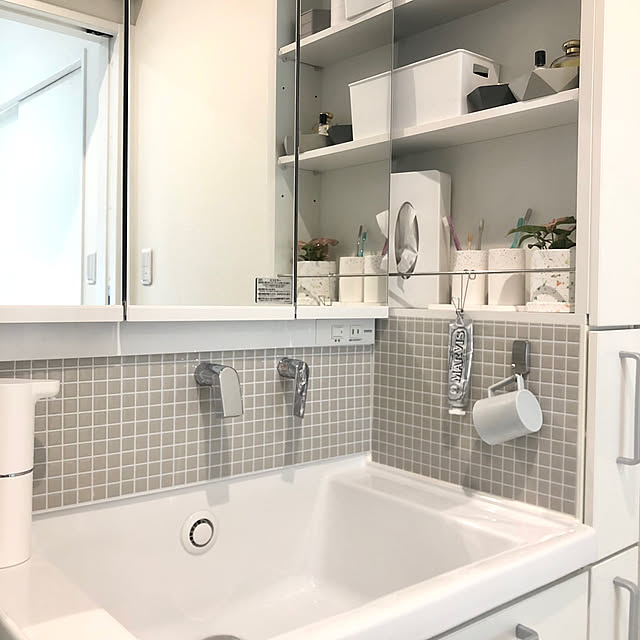 Bathroom,Daiso,3COINS,SHEIN,100均,プランター,プチプラインテリア,観葉植物,グリーン,窓辺,ホワイトインテリア,見せる収納,現状回復OK,こどもと暮らす,便利アイテム,DIY,タイルシート,模様替え,ガーデン雑貨,吊り下げ収納 doremiの部屋