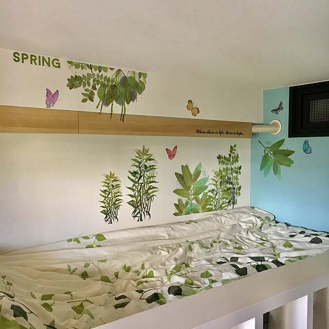 Bedroom,室内窓,ニトリ2017ウォールステッカーモニター,ニトリ,ウォールステッカー,子供部屋,ロフト kan2の部屋