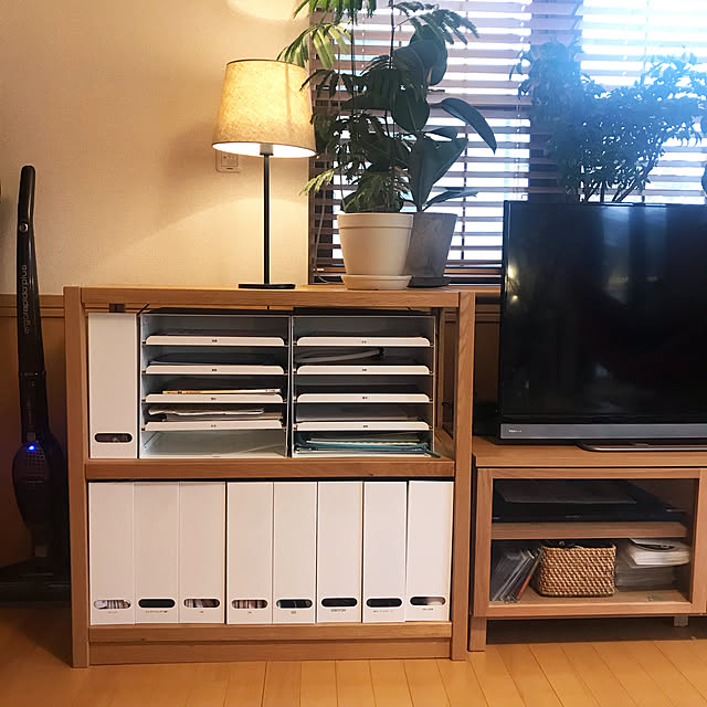 教科書収納,勉強スペース,IKEA 照明,ファイルボックス,マガジンファイル,レタートレイ,IKEAカタログ2019,KVISSLE,オーク材ユニットシェルフ,無印良品 棚,My Shelf kamiの部屋