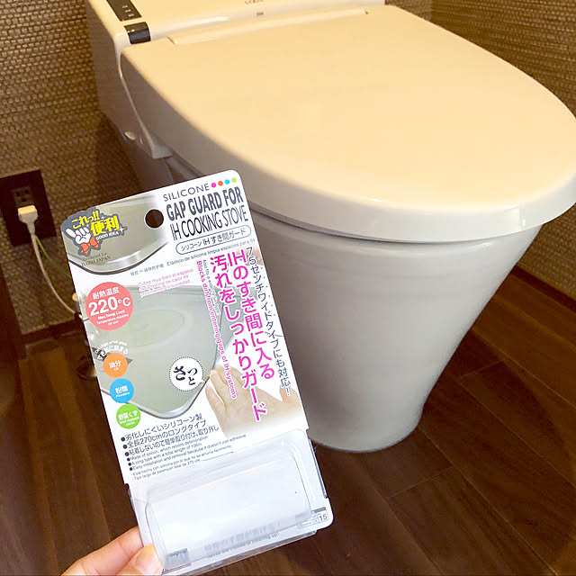 Bathroom,リクシルのトイレ,隙間汚れ防止,シリコーン,トイレ隙間ガード,IH隙間ガード,いいね！ありがとうございます◡̈♥︎,ダイソー,うちのトイレ haruhirisuの部屋