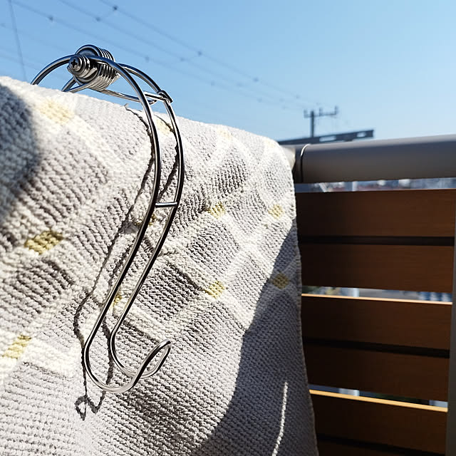 Entrance,日用品,無印良品　布団ばさみ,布団はさみ,極狭バルコニー,景観が悪すぎてこのアングルでしか写せず,玄関マット,アルミボーダーフェンス,ステンレス製,引っ掛けて収納も可 hiro3の部屋