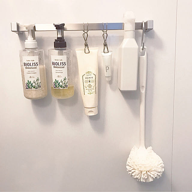 セリア,お風呂,お風呂収納,シャンプーボトル,無印良品,S字フック,Bathroom fukoの部屋