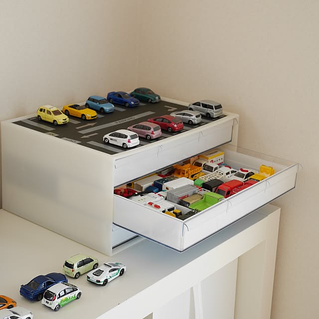 My Shelf,キッズルーム,トミカ駐車場,トミカ収納&ディスプレイ,おもちゃ収納,マスキングテープ,シンプルライフ,こどもと暮らす。,すっきりとした暮らし,シンプル収納,無印良品 Hiromi-lifeorganizerの部屋