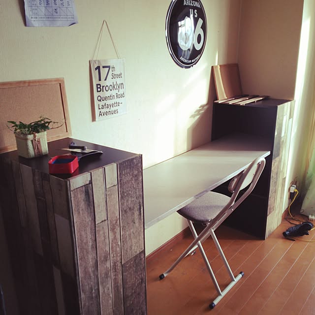 My Desk,いいね！押し逃げばかりでごめんなさい。,いつもいいね！ありがとうございます♪,セリア,DIY,カラーボックスリメイク,学習机DIY kazuminの部屋