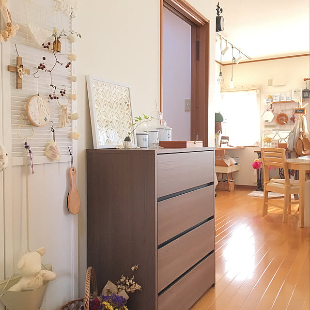 tomoちゃんの作品,チェスト,Nクリック,ルーバーパーテーション,ofuちゃんの作品,nao ちゃんの作品❤️,ニトリ,My Shelf mippoko345の部屋