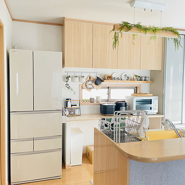 冷蔵庫,北欧,ナチュラルモダン,好きな風景,白×木,ナチュラル,Kitchen akmama_khの部屋