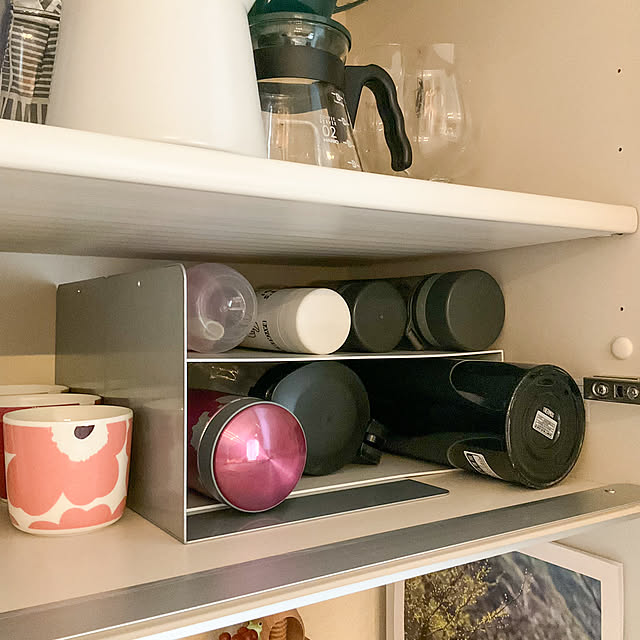 Kitchen,やわらかポリエチレンケース,無印良品,水筒収納,食器棚,新生活,収納,収納アイデア tokonekoの部屋