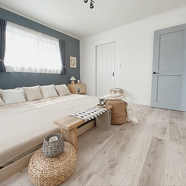 ベージュインテリア,韓国インテリア,ig▶︎nao._.decor,北欧インテリア,注文住宅,いつもありがとうございます♡,海外インテリアに憧れる,今日もお疲れ様でした＊,ベッドルーム,ローベッド,寝室,シンプルインテリア,ナチュラルインテリア,Bedroom,楽天roomに載せてます Naoの部屋