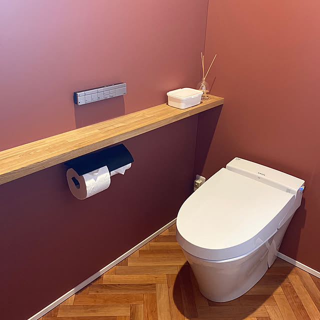 kawajun,LIXIL,床材,ヘリンボーン,トイレ,子どもと暮らす,北欧,テラコッタ,SATIS,Bathroom 0224tの部屋