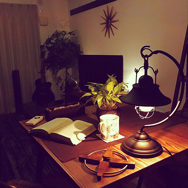 My Desk,RoomClipドラマ化,一人暮らし,カフェ風,男前,照明,雑貨,アンティーク n.yasuの部屋