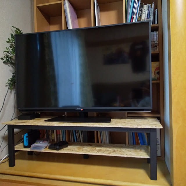 Overview,DIY,カインズ,OSB合板,アイアンペイント,ホワイトウッド,テレビ台,テレビボード ottikunの部屋