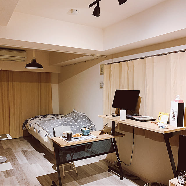 フローリングマット,DIY,IKEA,一人暮らし,照明,Overview yumoの部屋