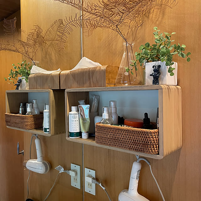 Bathroom,洗面所収納,ベルメゾン　ウォールシェルフ,吊り下げ収納 kabu10の部屋