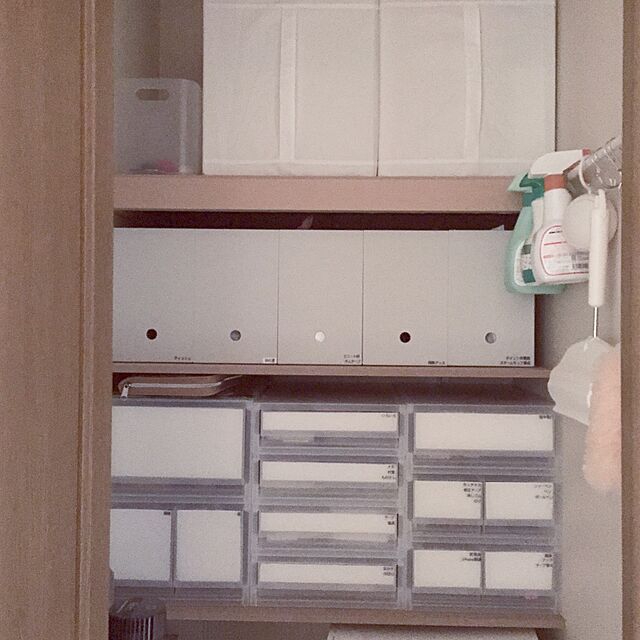 My Shelf,中古住宅,IKEA,無印良品,整理収納部,つっぱり棒,スプレーボトルも白に変えたい,収納は白でまとめたい。,画質が悪い( xдx; ) miki_kの部屋