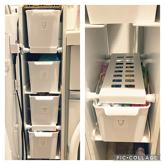 DIY棚,つっぱり棒,ホワイトインテリア,100均大好き,Bathroom Kの部屋