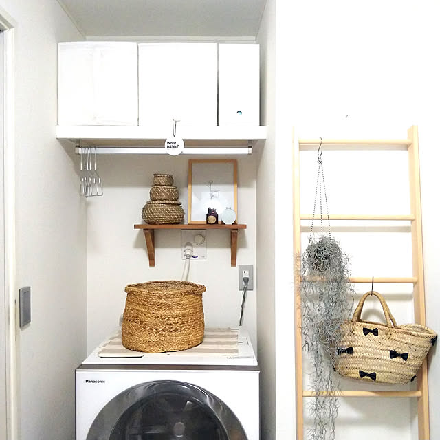 Bathroom,洗面所,洗濯機,ラダー,バスケット,かご reireiの部屋