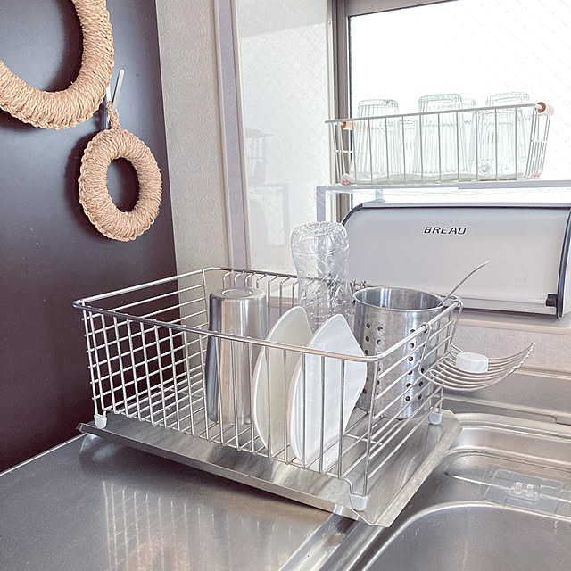 Kitchen,流れるトレー,水切りバスケット,100均,seria,ステンレス,水切りかご,無印良品,高コスパアイテム,ナチュラル,北欧,シンプル,ホワイト,北欧ナチュラル,お掃除しやすく,スッキリ暮らす,ベージュインテリア,コメントお気遣いなく♡,綺麗を保ちたい ruruの部屋
