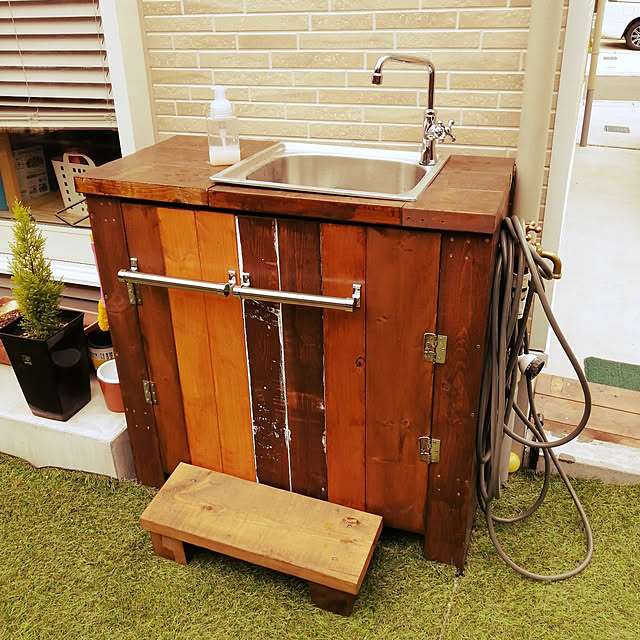 DIY,ガーデンシンクDIY,にわのある暮らし,Entrance,立水栓 JunMooの部屋