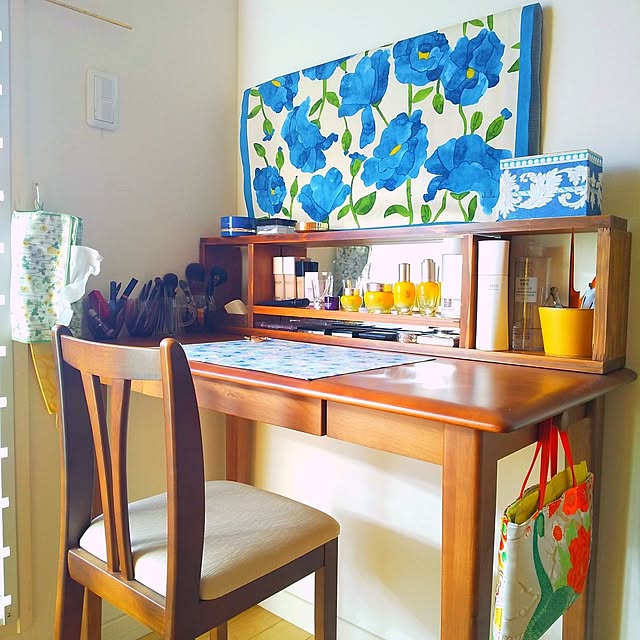 My Desk,わたしの暮らしアワード,パウダーコーナー,メイクスペース,メイク収納,収納棚,収納棚DIY,DIY,飾り棚,メイクミラー,Sybilla rikkyの部屋