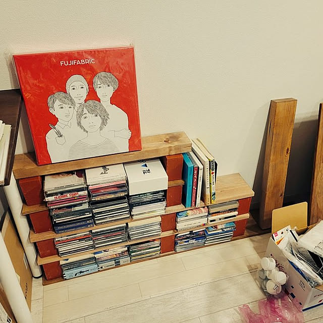 My Shelf,フジファブリック,DIY,ふたり暮らし,新居,レンガ haruの部屋
