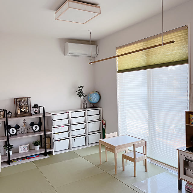 和室のインテリア,和室をキッズスペースに,和室,和モダンインテリア,シンプル,木製,北欧インテリア,こどものいる暮らし,こどもと暮らす。,収納,北欧インテリアに憧れる,北欧,北欧ナチュラル,子供のいる暮らし,ナチュラル,北欧モダン目指し中,ナチュラルが好き,On Walls,ホスクリーン,平日は洗濯部屋に apricotの部屋