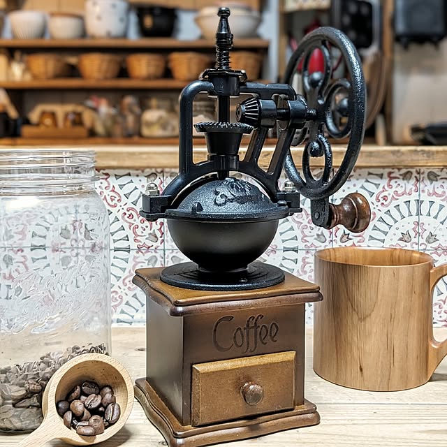 Kitchen,インテリア,おうちカフェ,salut!,コーヒーミル,DIY,コーヒータイム Angelの部屋