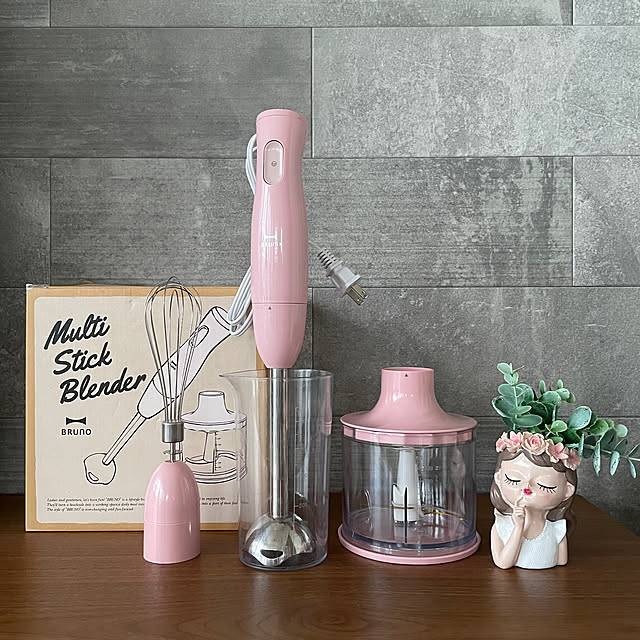 BRUNOマルチスティックブレンダー,乙女なピンク,マルチスティックブレンダー,BRUNO,高コスパアイテム,いいね！コメント！うれしいです♥,RoomClipの出逢いに感謝♡,ラフセメント,LXILのエコカラット,My Shelf manchanの部屋