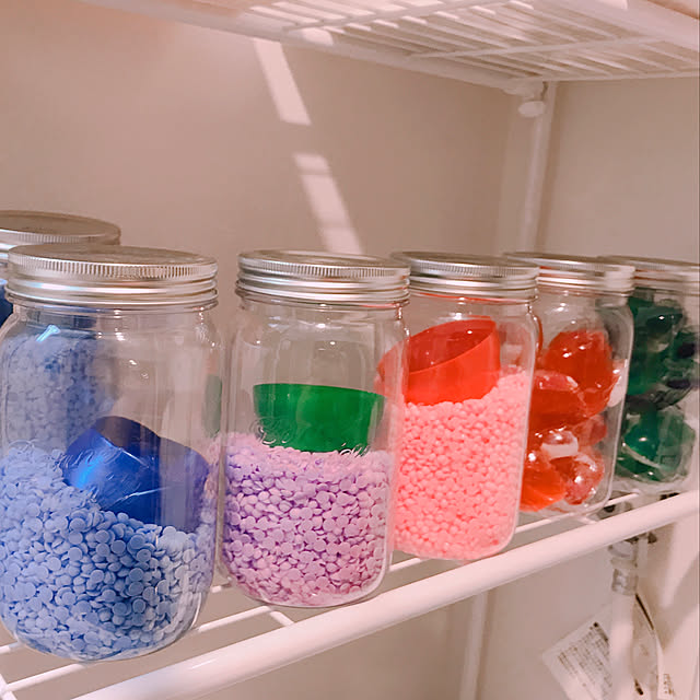 Bathroom,かわいい,容器,ジェルボール,レノアデオドランドビーズ,セリア,100均,ボトル,柔軟剤 mu-panの部屋
