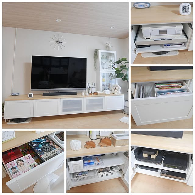 イベント参加,リノベーション,中古マンション,北欧,リビング収納,TVボード,フローティング,ベストー,イケア,Lounge,テレビまわり,壁掛けTV tulip0110の部屋