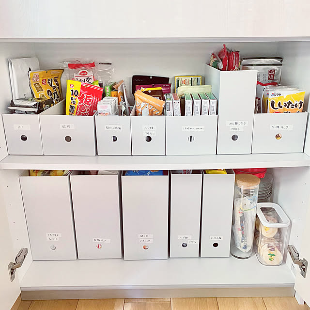 Daiso,無印ファイルボックス,無印,ストック収納,キッチン収納,整理整頓,整理収納,ファイルボックス収納,無印良品,ファイルボックス,Kitchen Re_の部屋