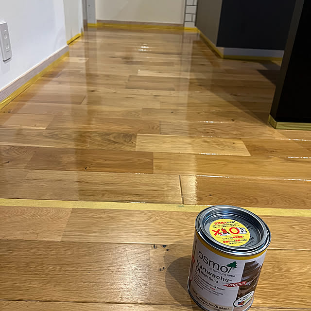 Kitchen,無垢床のお手入れ,オスモカラークリア,オーク無垢床,大掃除,オスモカラーフロアークリアー sachieyの部屋
