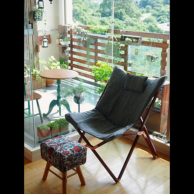 Lounge,椅子,ベランダガーデン,ベランダ,読書スペース,ハンモックチェア kazafunaの部屋