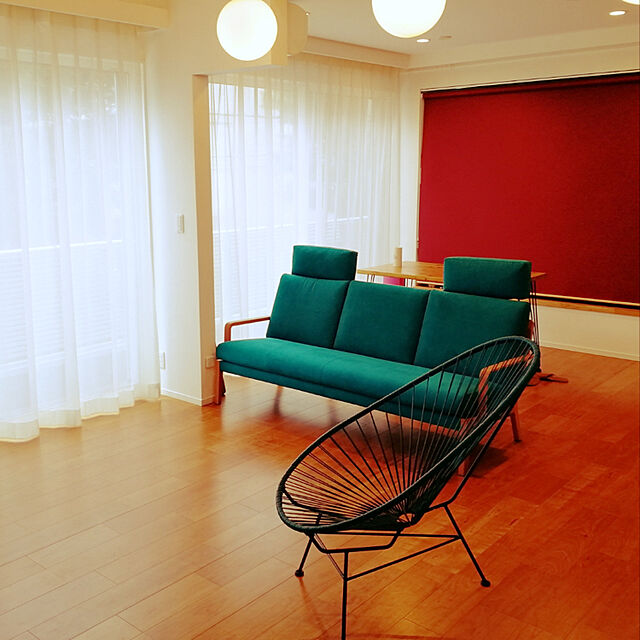 カリモクのソファ,リゾート風,Lounge,隠す収納,シンプルインテリア Eikoの部屋