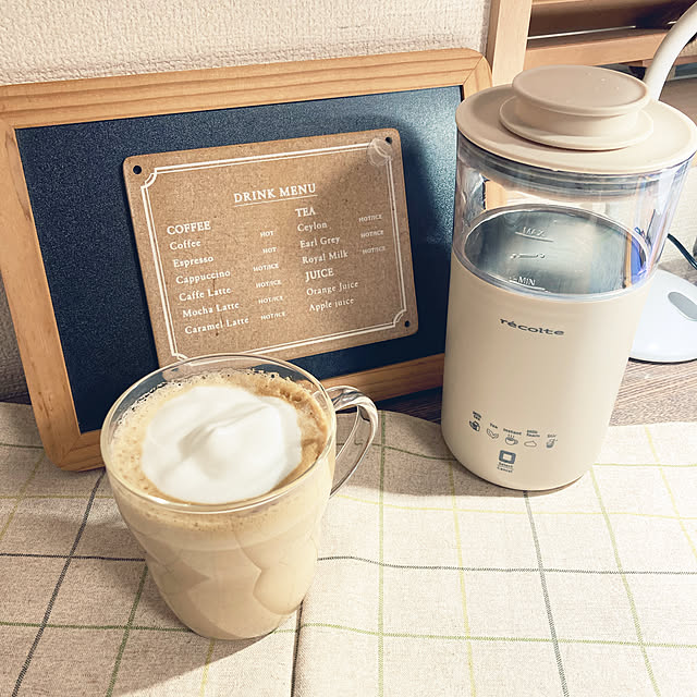 recolte,主人のDIY☆,RoomClipショッピング,娘のリビング勉強机☆,milk tea maker,セリア　メニューボード,セリア,My Desk kaoの部屋